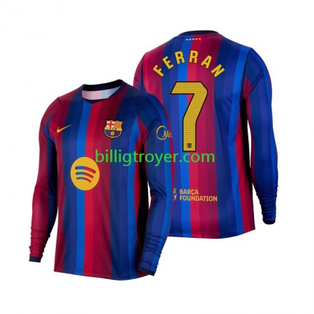 Billige Fotballdrakter FC Barcelona Ferran Torres 7 Hjemmedraktsett 2026/27 Langermet